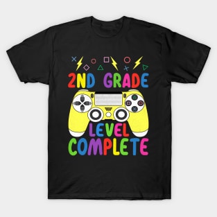 2nd Grade Level Complete Funny Gamer Shirt Last Day of School 2020 Graduation T-Shirt